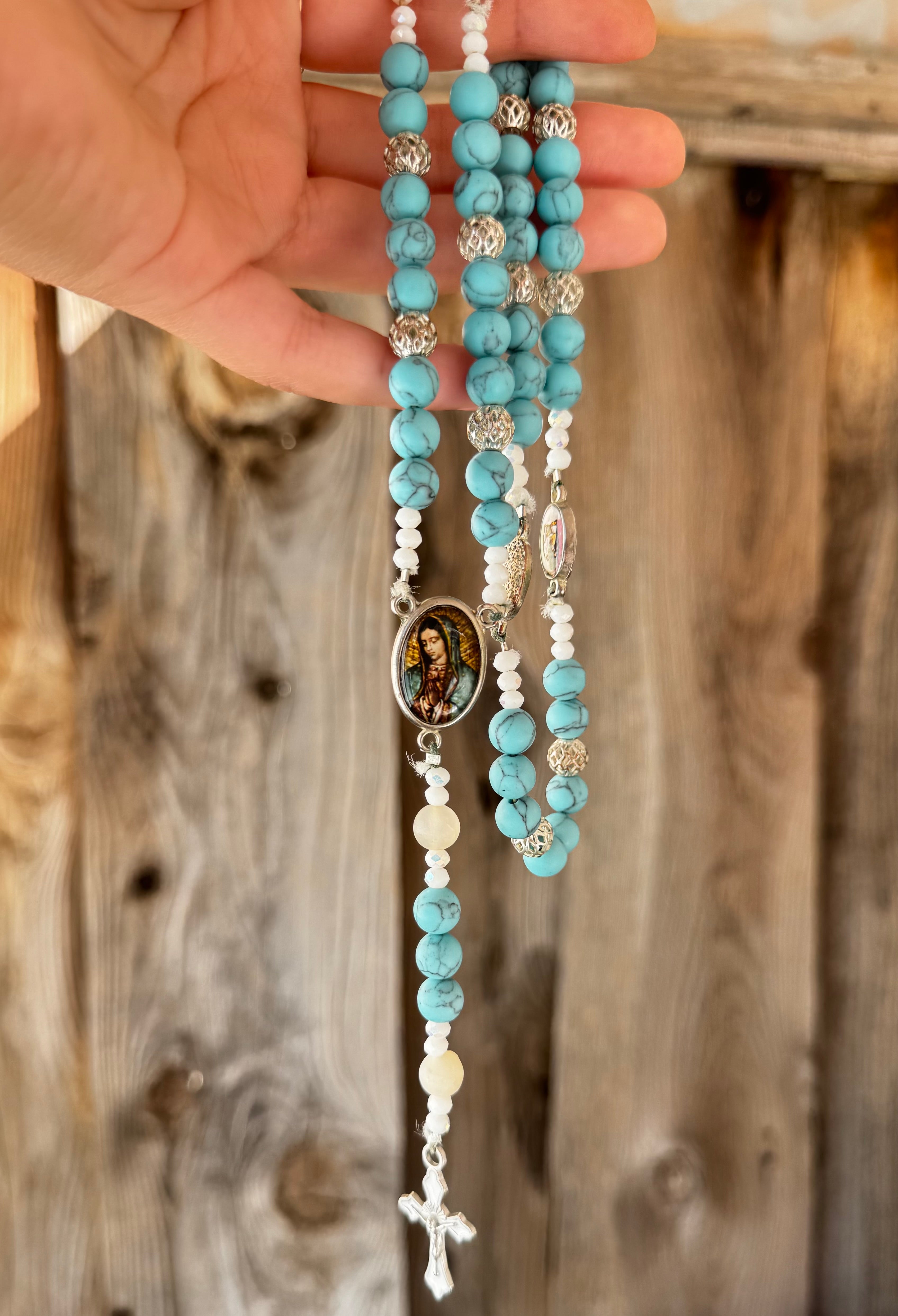 Virgin Mary Rosary Options