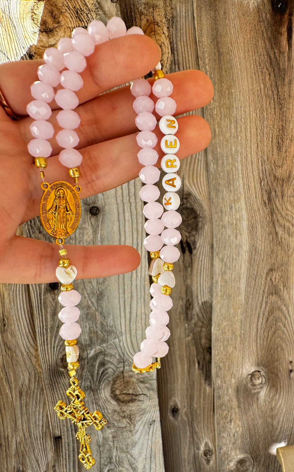 Virgin Mary Rosary Options